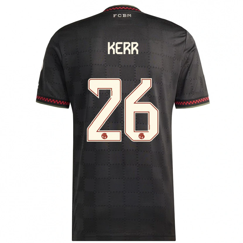Danxen Kinder Samantha Kerr #26 Schwarz Weiß Ausweichtrikot Trikot 2025/26 T-Shirt Österreich