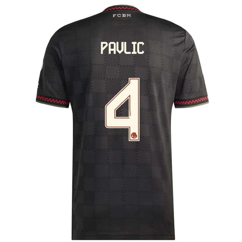 Danxen Kinder Raphael Pavlic #4 Schwarz Weiß Ausweichtrikot Trikot 2025/26 T-Shirt Österreich