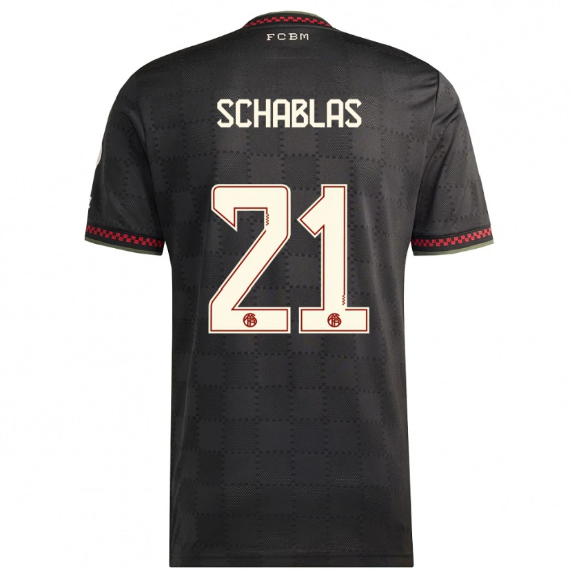 Danxen Kinder Matteo Schablas #21 Schwarz Weiß Ausweichtrikot Trikot 2025/26 T-Shirt Österreich