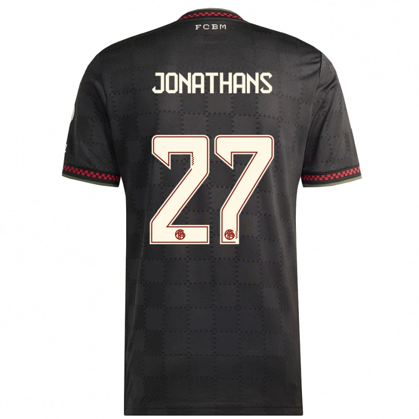 Danxen Kinder David Jonathans #27 Schwarz Weiß Ausweichtrikot Trikot 2025/26 T-Shirt Österreich