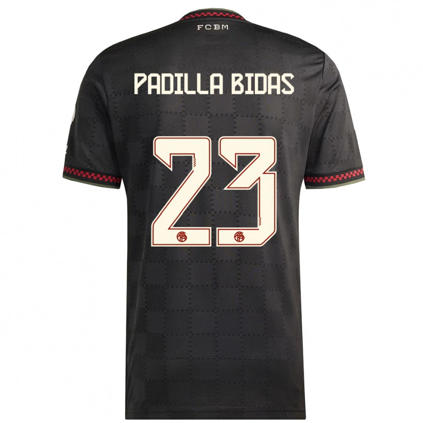 Danxen Kinder Natalia Padilla Bidas #23 Schwarz Weiß Ausweichtrikot Trikot 2025/26 T-Shirt Österreich
