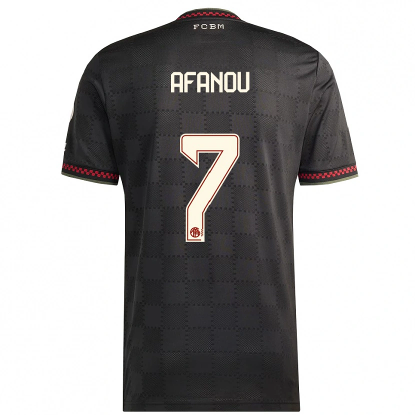 Danxen Kinder Chris Afanou #7 Schwarz Weiß Ausweichtrikot Trikot 2025/26 T-Shirt Österreich