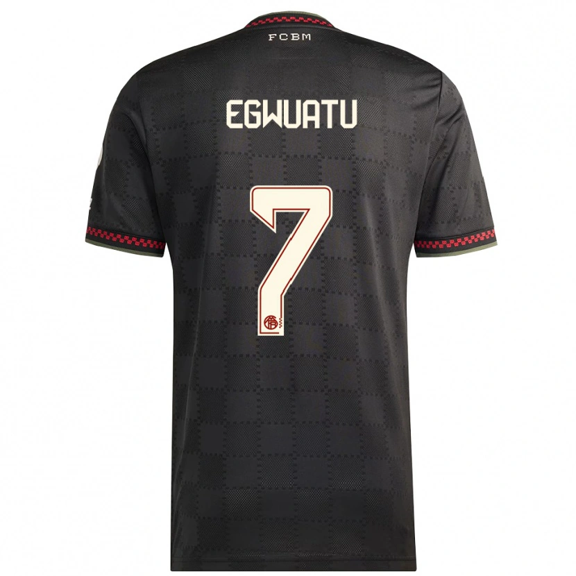 Danxen Kinder Frank Egwuatu #7 Schwarz Weiß Ausweichtrikot Trikot 2025/26 T-Shirt Österreich