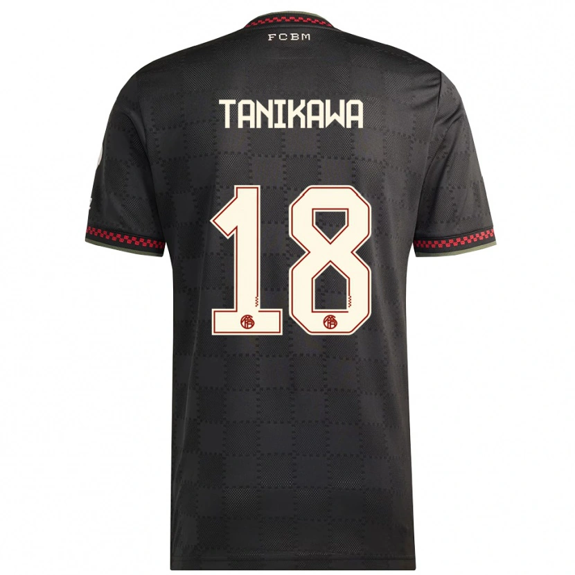 Danxen Kinder Momoko Tanikawa #18 Schwarz Weiß Ausweichtrikot Trikot 2025/26 T-Shirt Österreich
