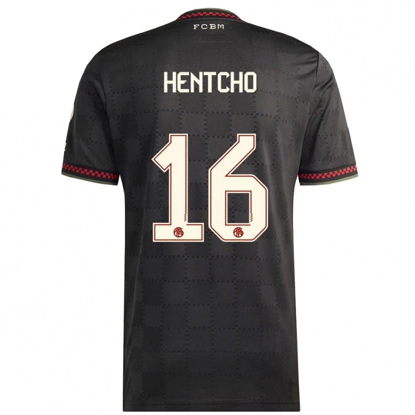Danxen Kinder Aristide Hentcho #16 Schwarz Weiß Ausweichtrikot Trikot 2025/26 T-Shirt Österreich