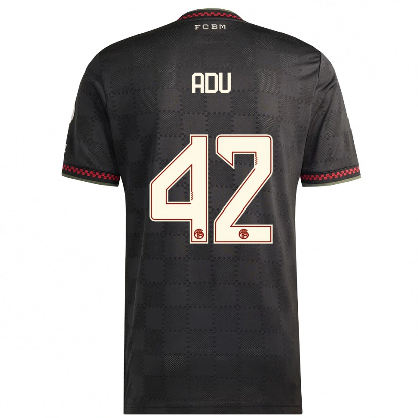 Danxen Kinder Gibson Adu #42 Schwarz Weiß Ausweichtrikot Trikot 2025/26 T-Shirt Österreich
