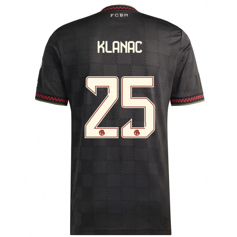 Danxen Kinder Luka Klanac #25 Schwarz Weiß Ausweichtrikot Trikot 2025/26 T-Shirt Österreich