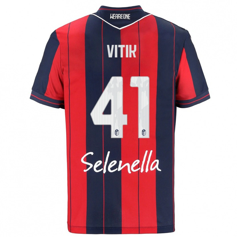 Danxen Herren Martin Vitík #41 Rot Marineblau Heimtrikot Trikot 2025/26 T-Shirt Österreich