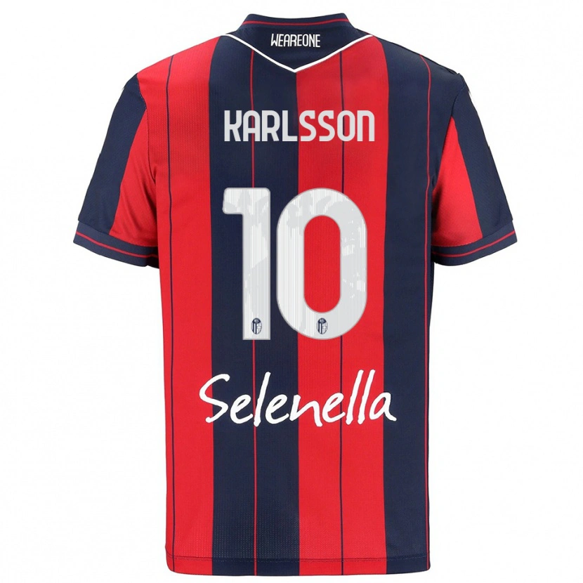 Danxen Herren Jesper Karlsson #10 Rot Marineblau Heimtrikot Trikot 2025/26 T-Shirt Österreich