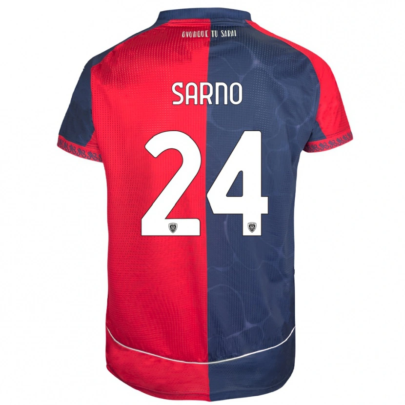 Danxen Herren Vincenzo Sarno #24 Rot Marineblau Heimtrikot Trikot 2025/26 T-Shirt Österreich