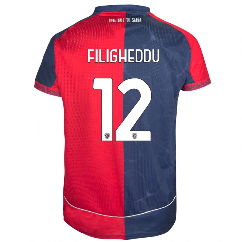 Danxen Herren Daniele Filigheddu #12 Rot Marineblau Heimtrikot Trikot 2025/26 T-Shirt Österreich