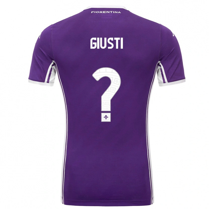 Danxen Herren Edoardo Giusti #0 Lila Weiß Heimtrikot Trikot 2025/26 T-Shirt Österreich