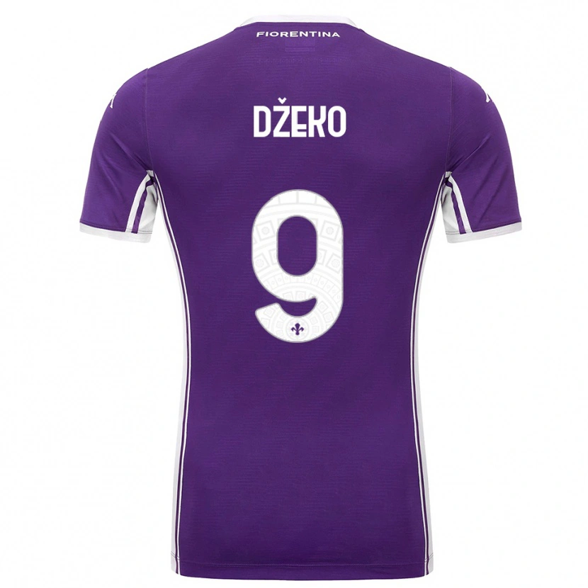 Danxen Herren Edin Džeko #9 Lila Weiß Heimtrikot Trikot 2025/26 T-Shirt Österreich