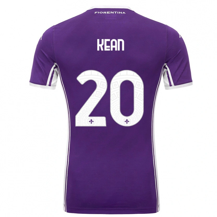 Danxen Herren Moise Kean #20 Lila Weiß Heimtrikot Trikot 2025/26 T-Shirt Österreich