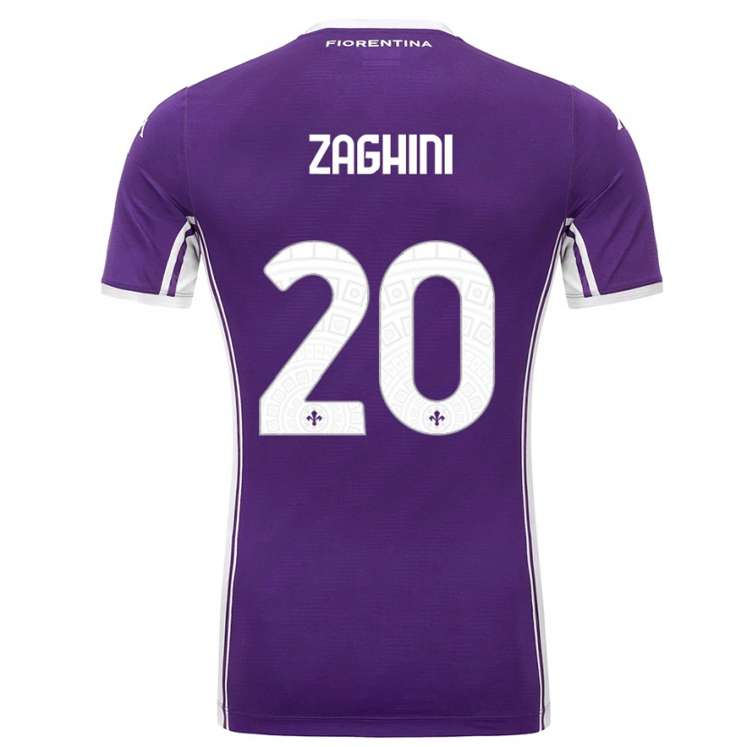 Danxen Herren Alice Zaghini #20 Lila Weiß Heimtrikot Trikot 2025/26 T-Shirt Österreich