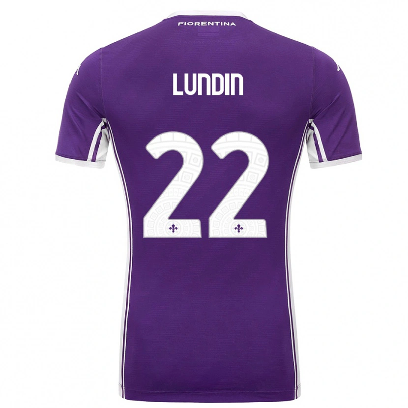 Danxen Herren Karin Lundin #22 Lila Weiß Heimtrikot Trikot 2025/26 T-Shirt Österreich