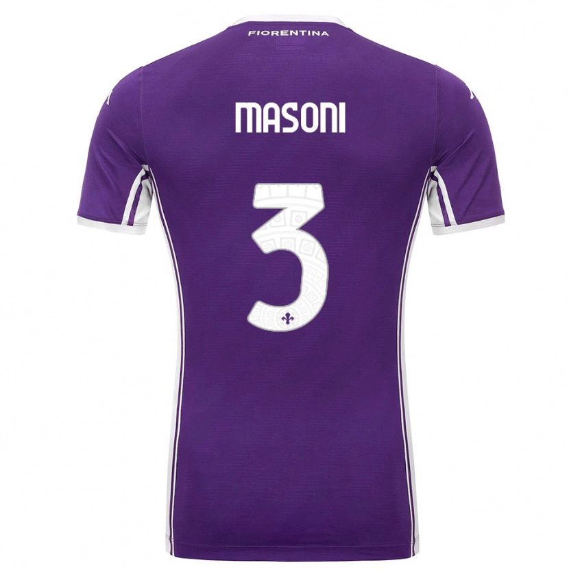 Danxen Herren Tommaso Masoni #3 Lila Weiß Heimtrikot Trikot 2025/26 T-Shirt Österreich