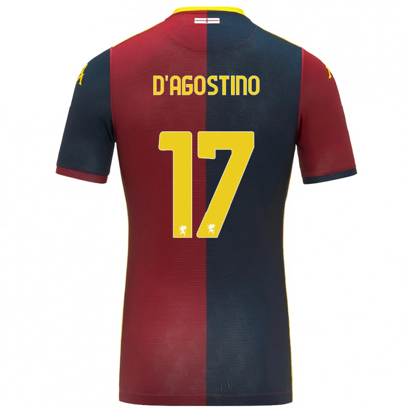 Danxen Herren Riccardo D'agostino #17 Rot Königsblau Heimtrikot Trikot 2025/26 T-Shirt Österreich
