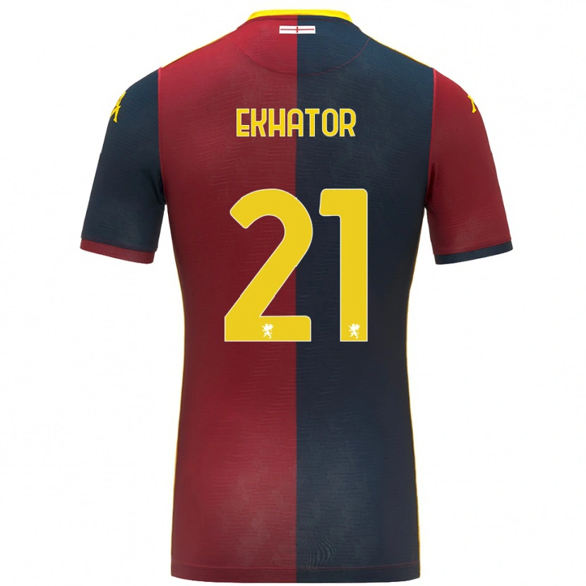 Danxen Herren Jeff Ekhator #21 Rot Königsblau Heimtrikot Trikot 2025/26 T-Shirt Österreich