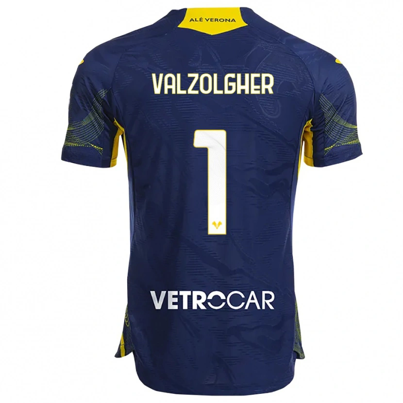 Danxen Herren Chiara Valzolgher #1 Marineblau Gelb Heimtrikot Trikot 2025/26 T-Shirt Österreich