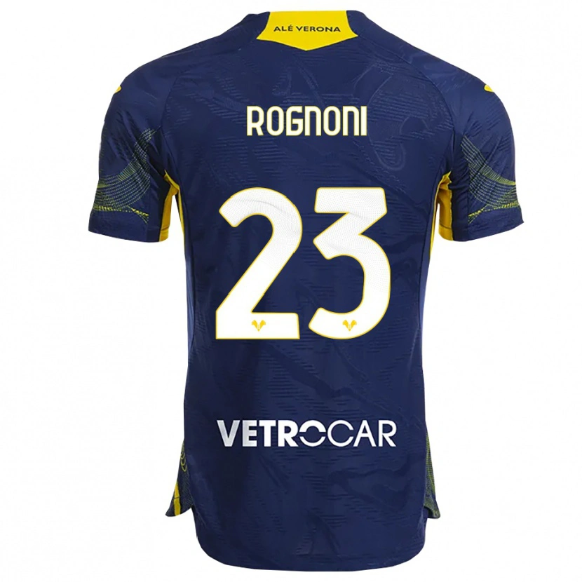 Danxen Herren Alessia Rognoni #23 Marineblau Gelb Heimtrikot Trikot 2025/26 T-Shirt Österreich