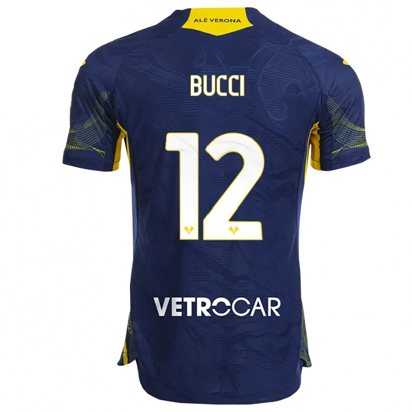 Danxen Herren Irene Bucci #12 Marineblau Gelb Heimtrikot Trikot 2025/26 T-Shirt Österreich