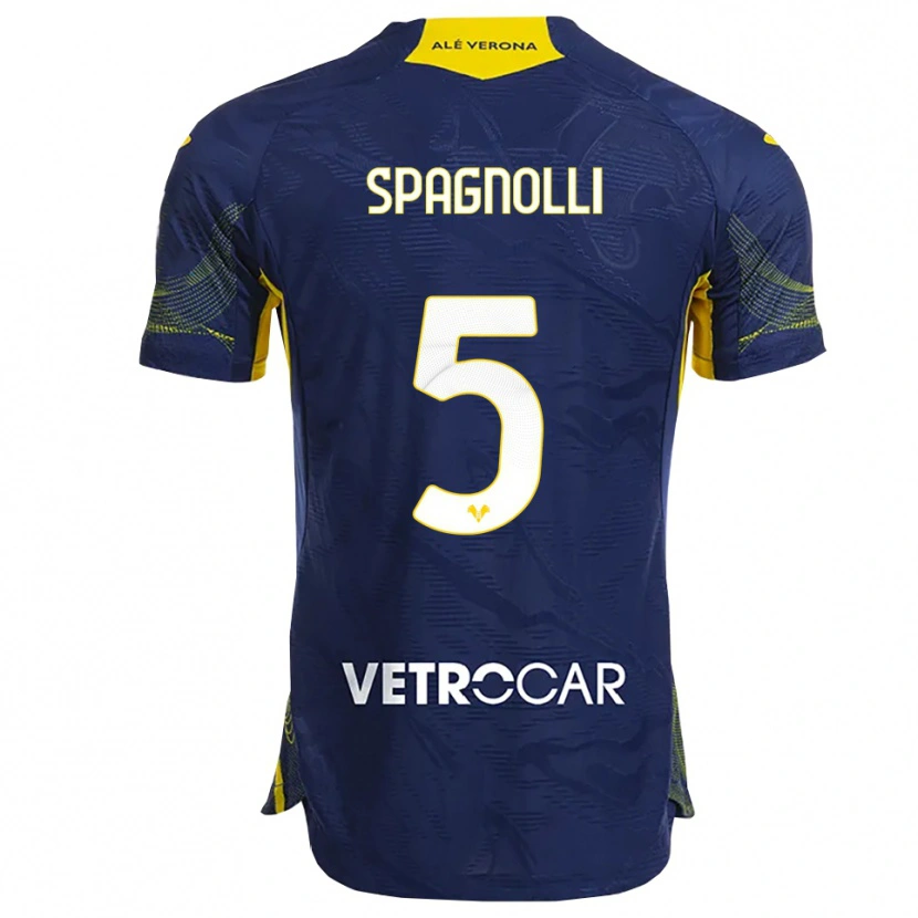 Danxen Herren Matteo Spagnolli #5 Marineblau Gelb Heimtrikot Trikot 2025/26 T-Shirt Österreich