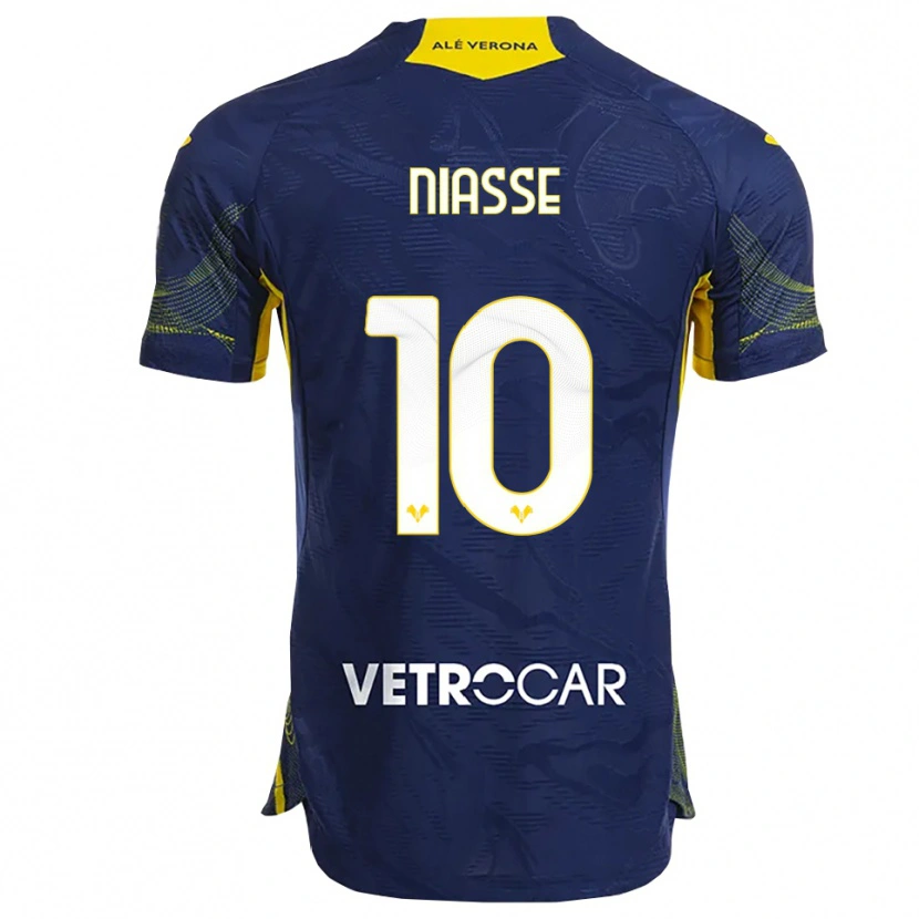 Danxen Herren Cheikh Niasse #10 Marineblau Gelb Heimtrikot Trikot 2025/26 T-Shirt Österreich