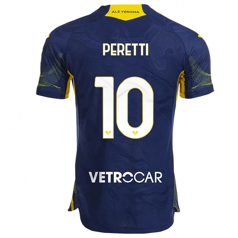 Danxen Herren Rachele Peretti #10 Marineblau Gelb Heimtrikot Trikot 2025/26 T-Shirt Österreich