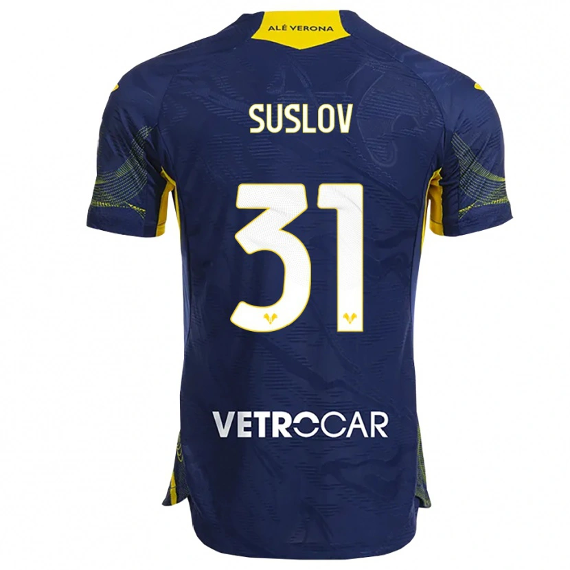 Danxen Herren Tomas Suslov #31 Marineblau Gelb Heimtrikot Trikot 2025/26 T-Shirt Österreich