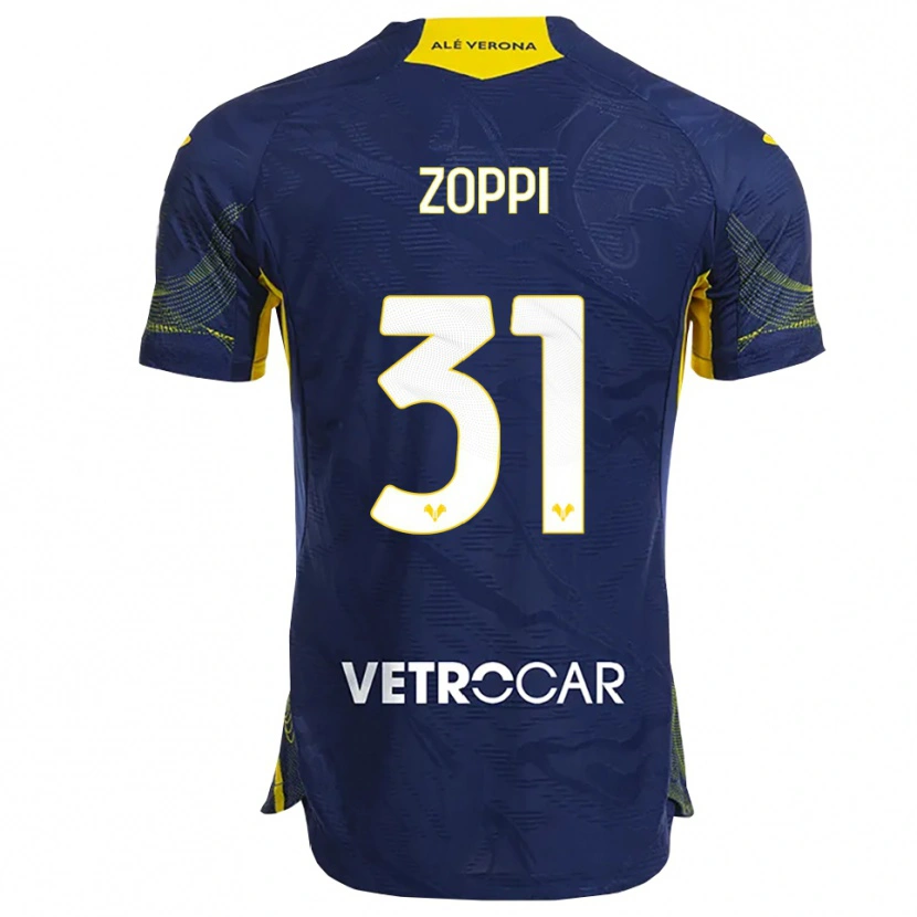 Danxen Herren Sofia Zoppi #31 Marineblau Gelb Heimtrikot Trikot 2025/26 T-Shirt Österreich