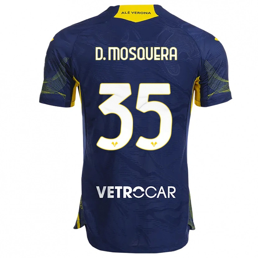 Danxen Herren Daniel Mosquera #35 Marineblau Gelb Heimtrikot Trikot 2025/26 T-Shirt Österreich