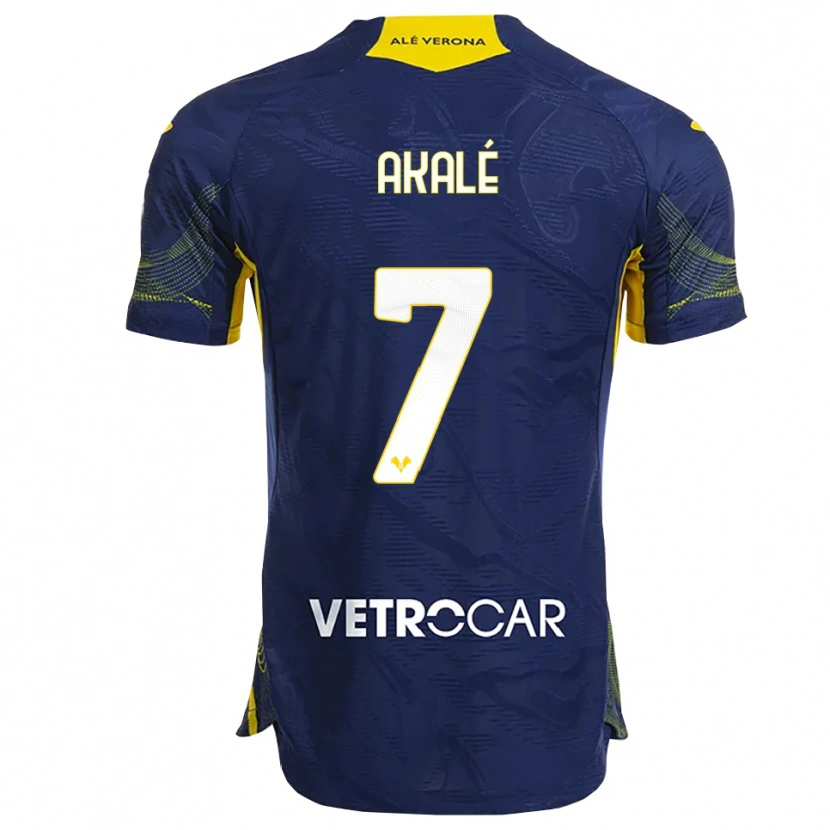 Danxen Herren Ruben Akalé #7 Marineblau Gelb Heimtrikot Trikot 2025/26 T-Shirt Österreich