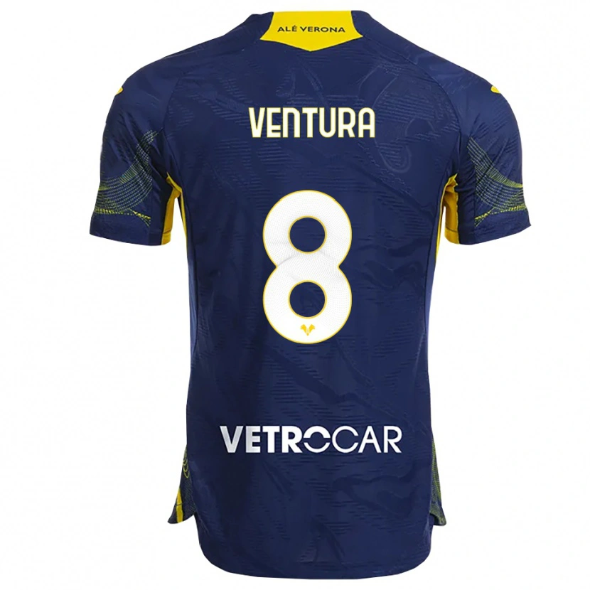 Danxen Herren Ciro Ventura #8 Marineblau Gelb Heimtrikot Trikot 2025/26 T-Shirt Österreich