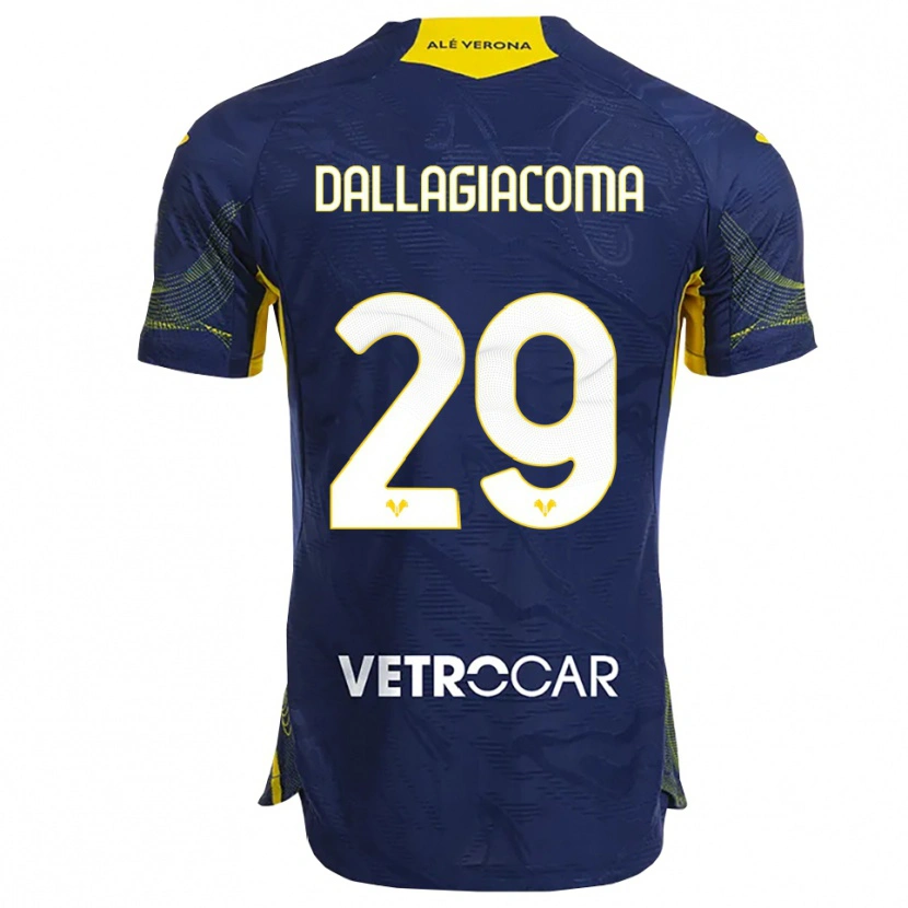 Danxen Herren Stefania Dallagiacoma #29 Marineblau Gelb Heimtrikot Trikot 2025/26 T-Shirt Österreich