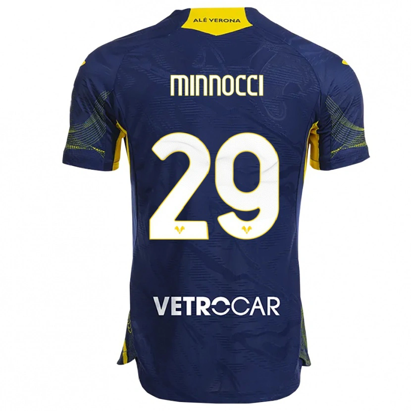 Danxen Herren Valerio Minnocci #29 Marineblau Gelb Heimtrikot Trikot 2025/26 T-Shirt Österreich