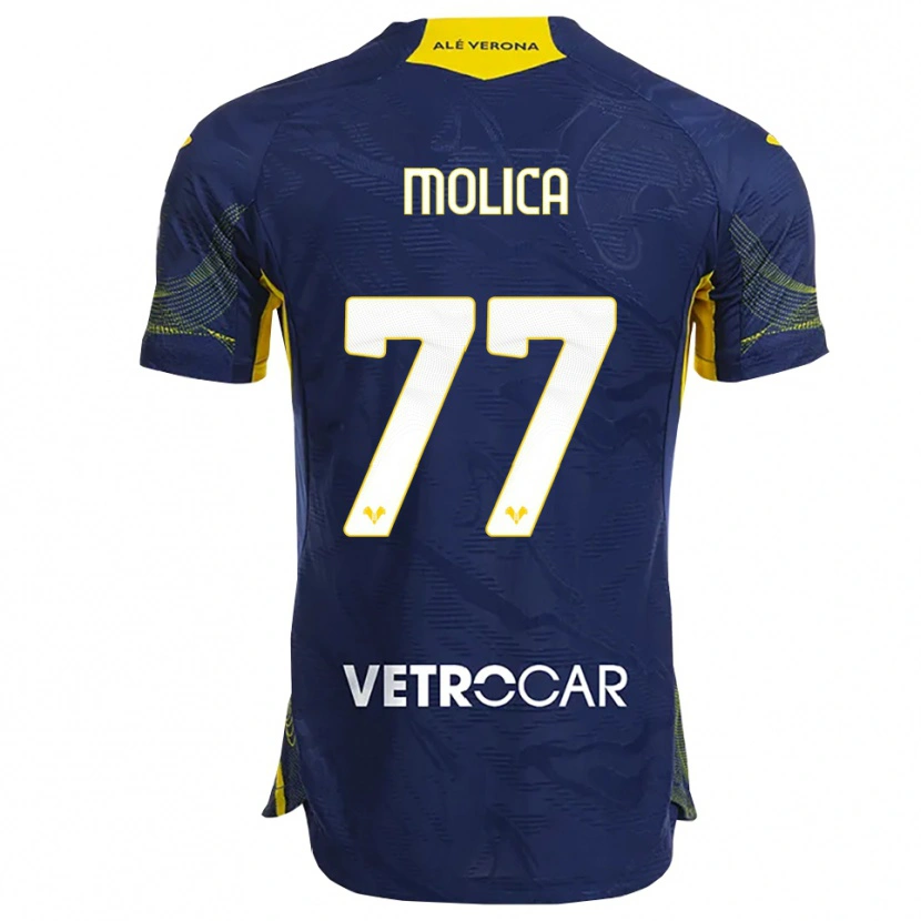 Danxen Herren Francesco Molica #77 Marineblau Gelb Heimtrikot Trikot 2025/26 T-Shirt Österreich