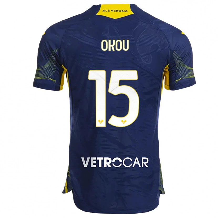 Danxen Herren Yllan Okou #15 Marineblau Gelb Heimtrikot Trikot 2025/26 T-Shirt Österreich