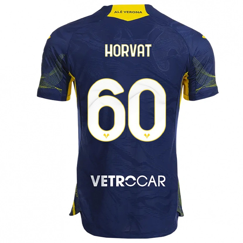Danxen Herren Mihaela Horvat #60 Marineblau Gelb Heimtrikot Trikot 2025/26 T-Shirt Österreich
