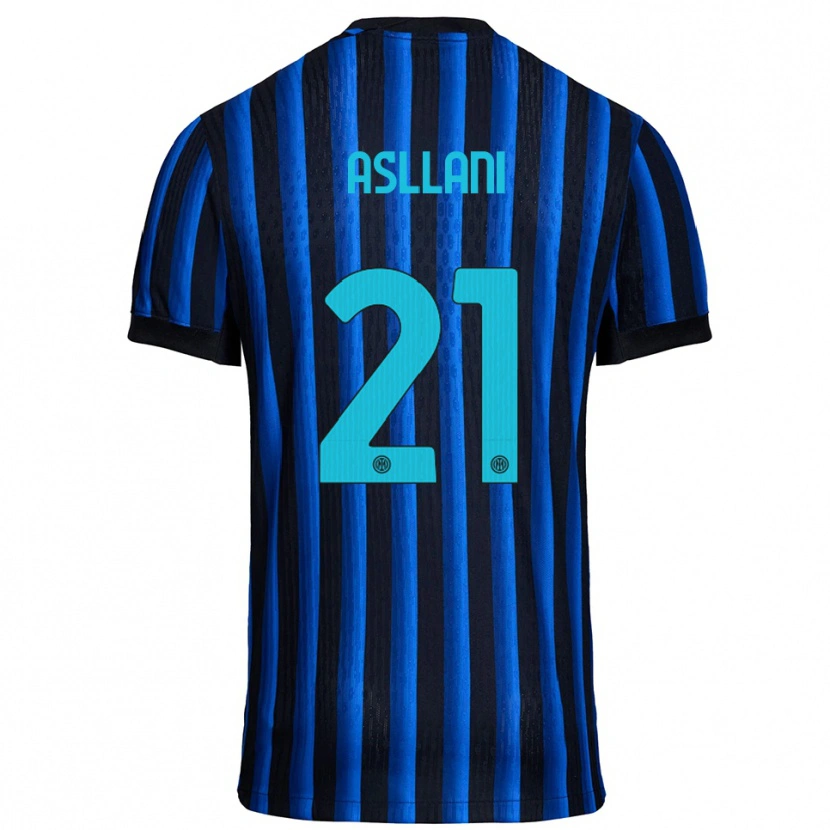 Danxen Herren Kristjan Asllani #21 Schwarz Blau Heimtrikot Trikot 2025/26 T-Shirt Österreich