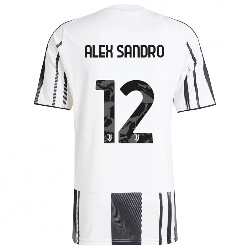 Danxen Herren Alex Sandro #12 Weiß Schwarz Heimtrikot Trikot 2025/26 T-Shirt Österreich