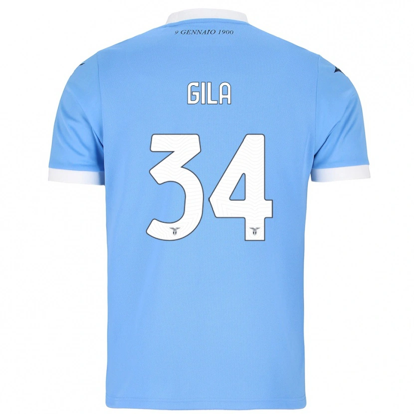 Danxen Herren Mario Gila #34 Himmelblau Weiß Heimtrikot Trikot 2025/26 T-Shirt Österreich