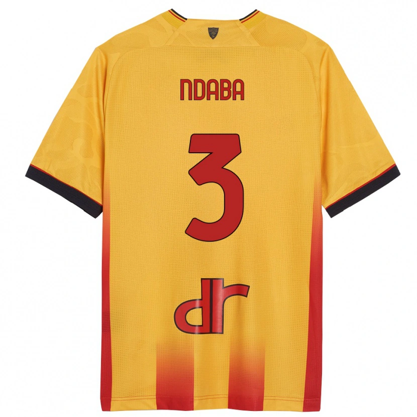Danxen Herren Corrie Ndaba #3 Gelb Orange Heimtrikot Trikot 2025/26 T-Shirt Österreich