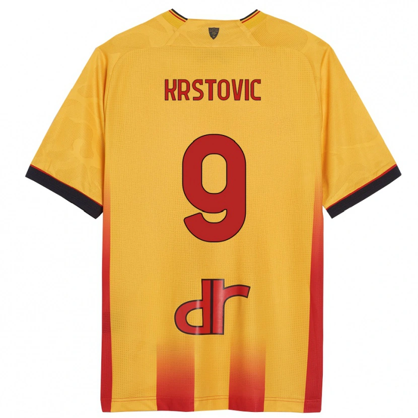 Danxen Herren Nikola Krstović #9 Gelb Orange Heimtrikot Trikot 2025/26 T-Shirt Österreich