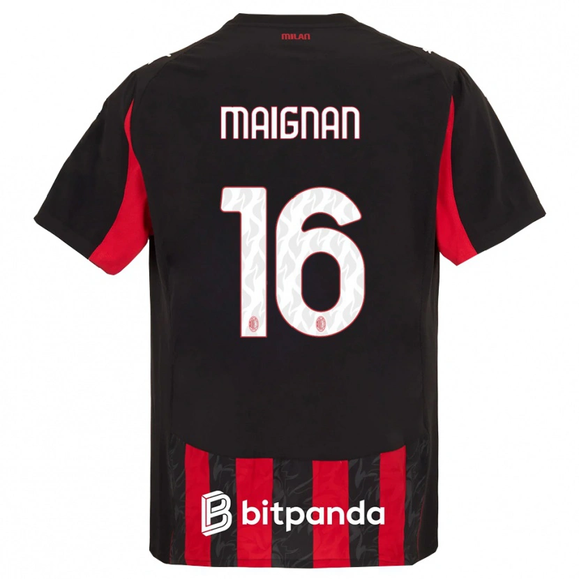 Danxen Herren Mike Maignan #16 Rot Schwarz Heimtrikot Trikot 2025/26 T-Shirt Österreich