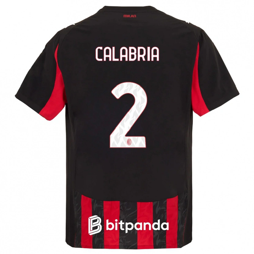Danxen Herren Davide Calabria #2 Rot Schwarz Heimtrikot Trikot 2025/26 T-Shirt Österreich