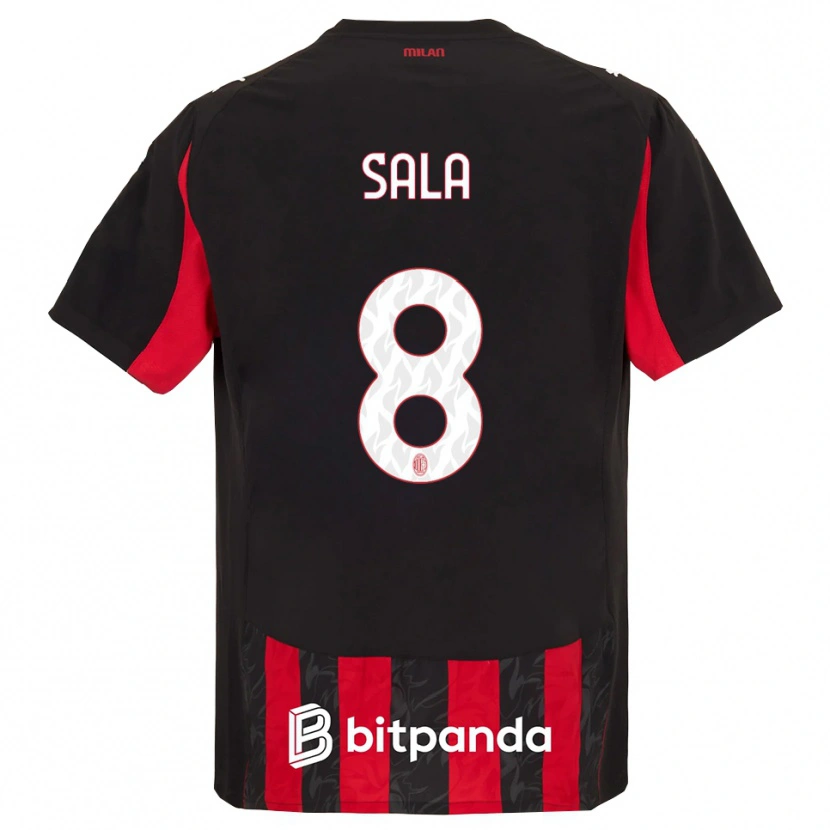Danxen Herren Emanuele Sala #8 Rot Schwarz Heimtrikot Trikot 2025/26 T-Shirt Österreich