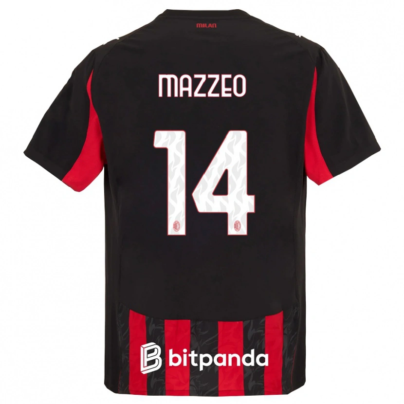 Danxen Herren Kevin Mazzeo #14 Rot Schwarz Heimtrikot Trikot 2025/26 T-Shirt Österreich