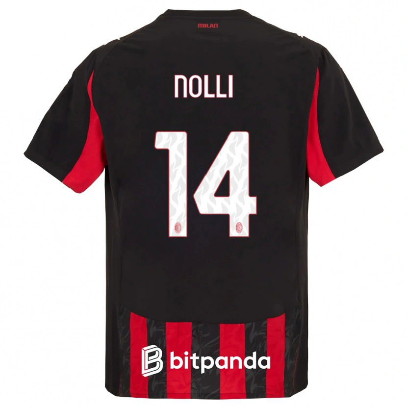 Danxen Herren Luca Nolli #14 Rot Schwarz Heimtrikot Trikot 2025/26 T-Shirt Österreich