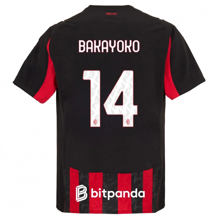 Danxen Herren Tiemoue Bakayoko #14 Rot Schwarz Heimtrikot Trikot 2025/26 T-Shirt Österreich